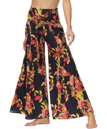 HAIBING Wide Leg Pants Soft and Patterned Wide Legs Elegant and Stylish Pants for Women. (S) - Buy Online on GoSupps.com