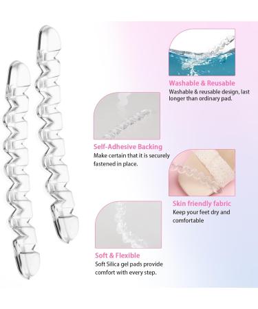 Invisible Anti-Slip High Heel Pads | Silicone Forefoot Grips for Women | 2 Pairs Non-Slip Clear Toe & Heel Straps - Buy Online on GoSupps.com