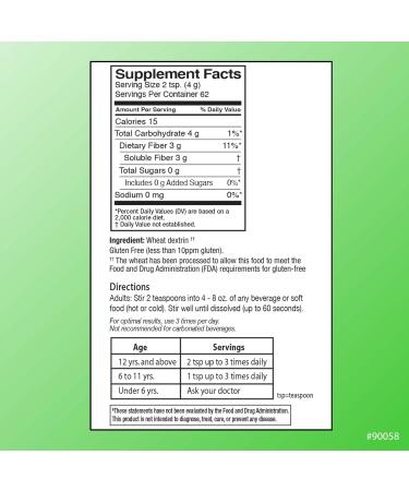 Quality Choice Clear Prebiotic Fiber Supplement Powder for Digestive Health - Tasteless, Non-Thickening Formula - 62 Servings, 8.6 Ounces (248g), Ideal for Adults & Children 6 & Up Daily Fiber Powder - Buy Online on GoSupps.com