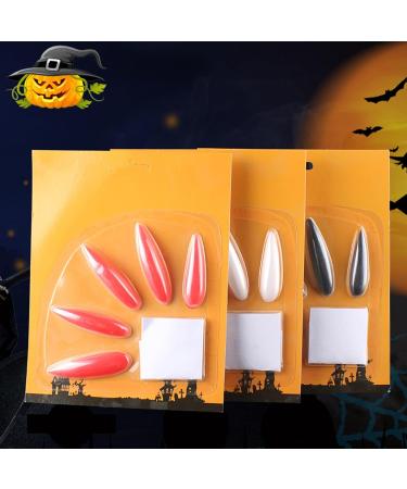 10Pcs Halloween Nails Witch Nails Extra Long High Gloss Full Cover DIY Cosplay Props Halloween Zombie Costume Party False Nails for Festival Halloween Party Black One Size 1 count (Pack of 1) Black - Buy Online on GoSupps.com
