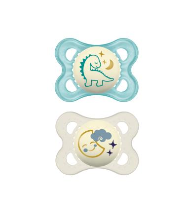 Night Pacifier 0-6 months (2 pack) Boy Baby-Boy Animal Print