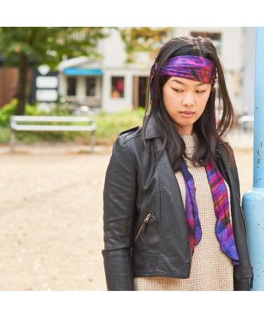 Buy Charm Tie Dye Headband | Bohemian Hippie Elastic Bandana for Men & Women | Retro 60's Psychedelic Flower Pattern - Buy Online on GoSupps.com