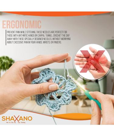 31Pcs Crochet Kit for All Levels | 9 Sizes Hooks Set & 22 Accessories | Ideal for Crocheting and Arthritic Hands | Black - Buy Online on GoSupps.com