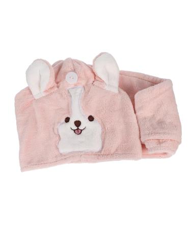 WOONEKY Cartoon Dry Hair Cap Caps Hair Bonnet Towel Bath Hat Adorable Dry Hair Hat Quick Drying Bath Cap Comfortable Drying Hat Coral Fleece Hair Hat Bath Water Absorbent Drying Hat Pink Pink 60x21cm