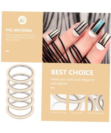 STAHAD 5Pcs manicure tool line Stripping decorate nail line nail polish pattern nail glue adhesive tape Stripe tape nail Masking Line Nail Art tape roll major nail Glue Tape - Buy Online on GoSupps.com