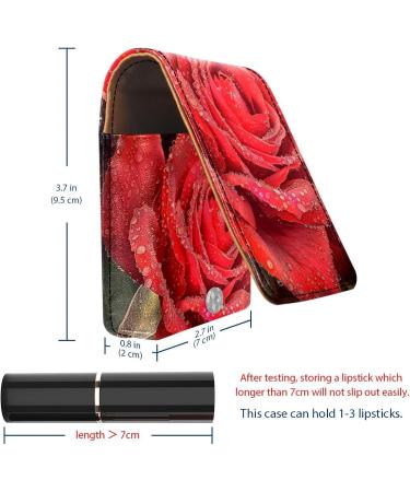Buy Elegant Leather Lipstick Case with Mirror | Mini Lip Gloss Organizer - International Shipping Available - Buy Online on GoSupps.com