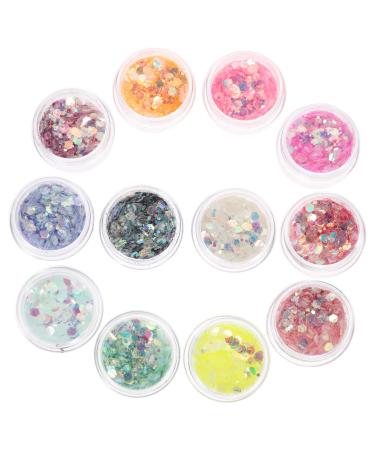 Ipetboom Ipetboom 12 Boxes Glitter Gel Carnival Party Halloween Makeup Supplies for Body Face Hair Eyeshadow Nails
