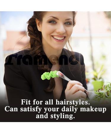 Framendino 8 Pack Neon Color Solid Hair Scrunchies - Elastic Hair Ties Chiffon Hair Bands for Women and Girls - Orange, Pink, Yellow - 8 Count - Buy Online on GoSupps.com