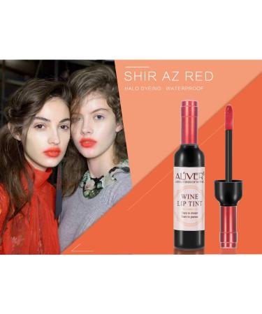 6 Colors Wine Lip Tint Set | Long Lasting Waterproof Lip Stain | Matte Liquid Lipstick Set for Girls and Women - Buy Online on GoSupps.com