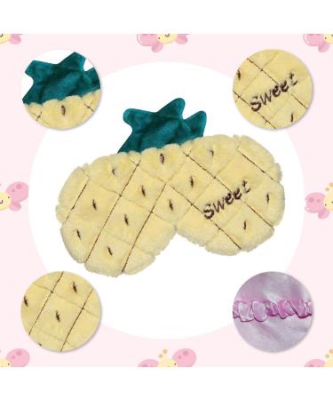 Pineapple Eye Mask for Kids | Ulife Mall Plush Sleep Mask - Soft Funny Novelty Fruit Design | Ideal for Girls Boys & Women - Night Sleep & Meditation - Buy Online on GoSupps.com