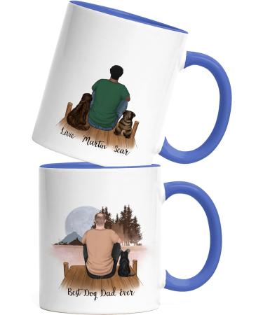 Personalized Kiddle-Design Dog Dad Mug - Blue Dog Owner Gift | Perfect for Dog Lovers & Pet Fans - Buy Online on GoSupps.com
