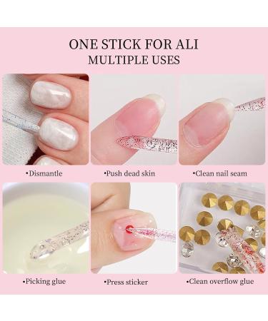Convenient 2 Way Dotting Pen Tool Remove Dead Skin Cuticle Remover Nails Art Tip Paint Manicure Tools Clear - Buy Online on GoSupps.com