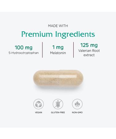 Vitanica Sleepblend Non Habit Forming Sleep Support Supplement with Melatonin Valerian Root Passionflower and Hops Vegan 60 Capsules - Buy Online on GoSupps.com