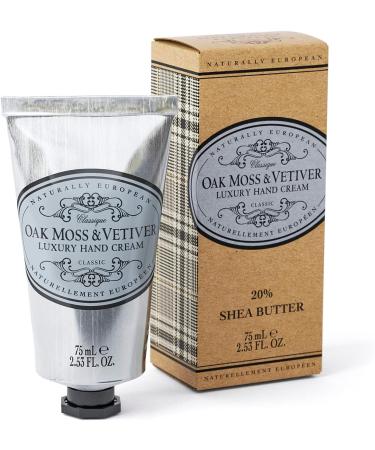 Naturally European Oak Moss and Vetiver Hand Cream with Shea Butter to Moisturize and Protect Skin Earthy and Floral Scent for All Skin Types 75 ml - Buy Online on GoSupps.com