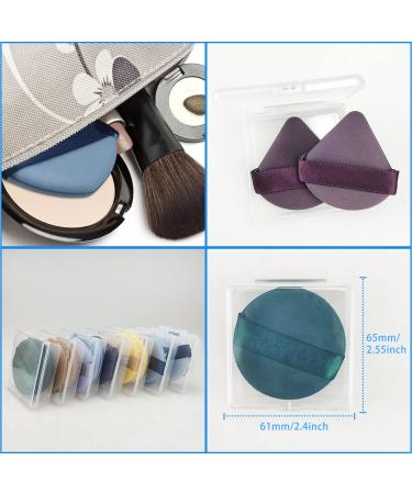 14PC Makeup Powder Puff Set Triangle & Round Cosmetics Applicators for Loose Powder & Foundation | Wet & Dry Use - Buy Online on GoSupps.com