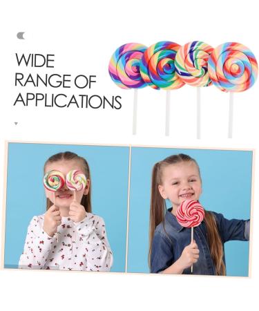 TOYANDONA 1set Lollipop Doll Toys Fake Candy Carnival Candy Christmas Lollipop Prop Mini Lollipop 4pcs - Buy Online on GoSupps.com