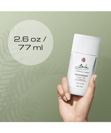 Laila Geir Ness Deodorant - Green Tea & Lemongrass Extracts - Alcohol & Aluminum Free - Sensitive Skin Formula - Long Lasting Fresh Scent - Buy Online on GoSupps.com