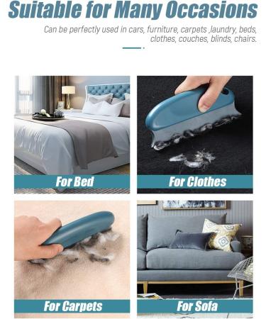 Meteou Pet Hair Cleaning Remover Brush - Handle Detailer for Cats and Dogs | Lint Remover for Furniture, Cars, and Clothes - Dark Blue - Buy Online on GoSupps.com