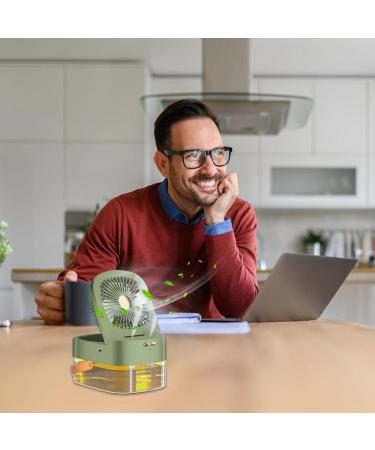 Skoulazeo Spraying Mist Fan | Water Misting Spraying Mist Fan - USB Desktop Electric Spray Water Fan for Table Home Travel Use Green B - Buy Online on GoSupps.com