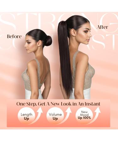 TESS Claw Clip in Ponytail Hair Extensions 21 Inches Straight Ponytail Extension #4A Dark Brown Hair Extensions Clip in Ponytail Brown for Women 140g 21 inch Dark Brown - Buy Online on GoSupps.com