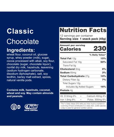 Loacker Premium Chocolate Wafers - 45g Pack of 12 | Delicious Italian Treats - Buy Online on GoSupps.com