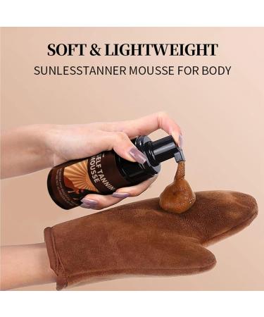 Tanning Mousse Skin Moisturising Self Tanner Cream Sunless Tan Lotion 100g for Home Travel - Buy Online on GoSupps.com