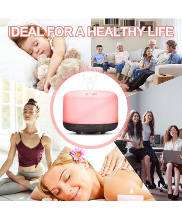 Buy Gohytal 500ml Aroma Diffuser - Ultrasound Essential Oil Diffuser with 7 LED Colors Remote Control & BPA-Free for Home Office Spa & Yoga - Buy Online on GoSupps.com