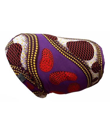 Fairy Black Mother Day & Night Adjustable Hair Cap - Satin Bonnet Alternative for Dreadlocks, Locs, & Braids - Afri Purple Print Medium - Buy Online on GoSupps.com