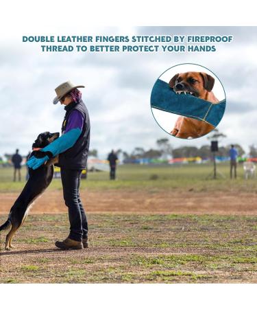 VueinRG Bite-Proof Gloves - 45 cm Anti-Bite Animal Handling Gloves for Welding Gardening & Pet Care (Green) - Buy Online on GoSupps.com