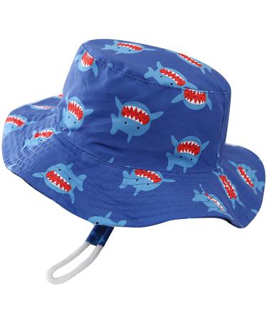 XYIYI Kids Bucket Hat Adjustable Sun Hats Breathable Beach Hat for Boys Girls 2-4 Years Shark