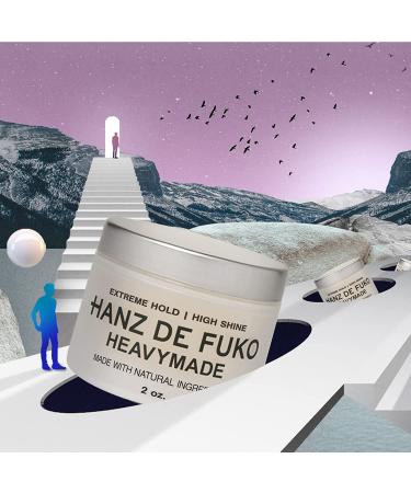 Hanz de Fuko Heavymade Pomade 2 oz. 2 Pack | Extreme Hold & High Shine | Vegan & Organic - Buy Online on GoSupps.com