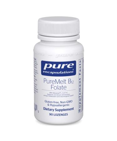 Pure Encapsulations - PureMelt B12 Folate - Sugar-Free Dissolvable Lozenge with 1,000 mcg Vitamin B12 and Active Folate (as Metafolin L-5-MTHF) - 90 Lozenges