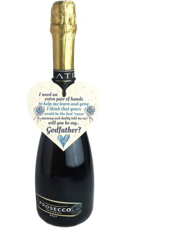 Will You Be My Godfather? - Red Ocean Godmother/Godfather Wooden Heart Plaque for Goddaughter/Godson Christening Gifts - Buy Online on GoSupps.com