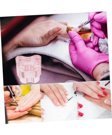 FRCOLOR Glass Nail Art Dish Glass Nail Dish with Lid Nail Dish for Acrylic Nails Glass Nail Dish Bowl with Lids Nail Art Liquid Holder Nails Dish Crystal Glass Cup Manicure 7x5.6cm Pink - Buy Online on GoSupps.com