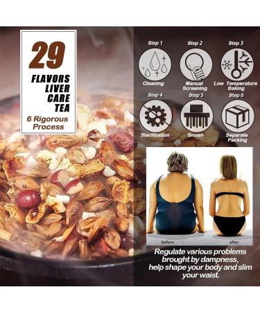 5g * 20 Bags Liver Care Tea 29 Flavors of Ancient Formula Tea Dampness Removing Tea Chinese Herbal Tea for Liver Health Liver Care Tea Dampness Everyday Nourishing Liver Tea (1Pcs) - Buy Online on GoSupps.com