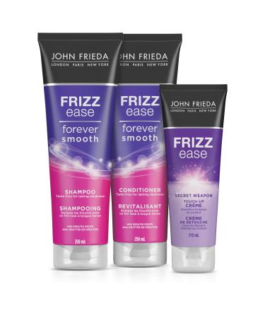 John Frieda frizz Ease Forever Smooth Shampoo and Conditioner & John Frieda Frizz Ease Secret Weapon Touch-up Cr me (250 mL + 115mL)