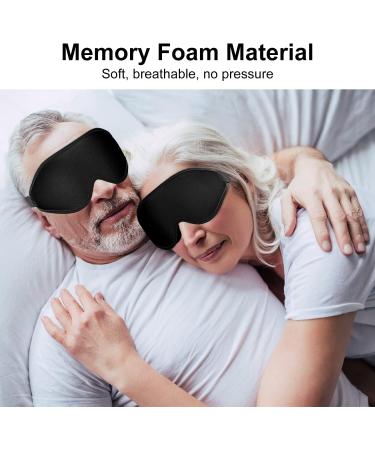 Supregear 3D Contoured Sleep Mask - Comfortable Eye Cover for Men and Women - Perfect for Travel, Naps, and Deep Sleep - 100% Light Blocking - Black - Buy Online on GoSupps.com