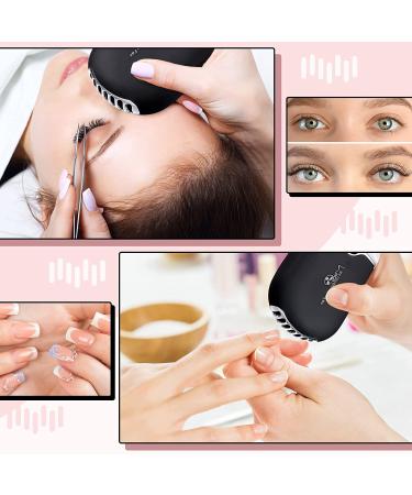 3 Pcs Nano Mister & Mini USB Lash Fan Set for Lash Extensions | Handheld Lash Mirror & Portable Facial Steamer | 20 ml Water Tank | Black Simple Style - Buy Online on GoSupps.com