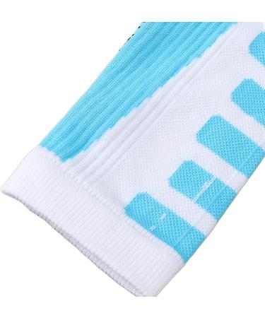 Sports Heel Socks Sectional Compression Restraint Free Foot Sleeves for Athlete (White and Blue) - Buy Online on GoSupps.com