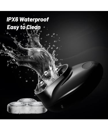 Mini Electric Razor for Men | Rechargeable Wet & Dry Shaver | Portable IPX6 Waterproof Trimmer | 45 Minutes Runtime | Optimal Bald Head Grooming - Buy Online on GoSupps.com