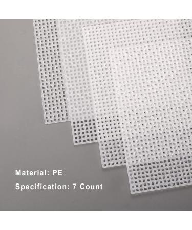 7CT Clear Plastic Canvas - 20 Sheets | Mesh Sheets for Embroidery & Cross Stitch | DIY Crafts Projects (5.4x5.4inch) - Buy Online on GoSupps.com