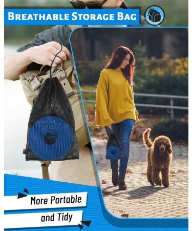 Looxmeer 7m Neon Blue Dog Tow Line - Robust Training Line with Storage Bag | International Shipping Available - Buy Online on GoSupps.com