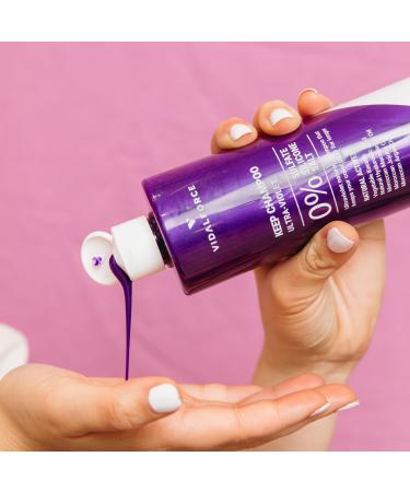 Keep Natural purple shampoo without sulfates I without silicone I without salt I without PPG or PEG I without petrochemicals I Mattifying blue shampoo for blonde, white, gray, dyed blonde and with highlights. Size