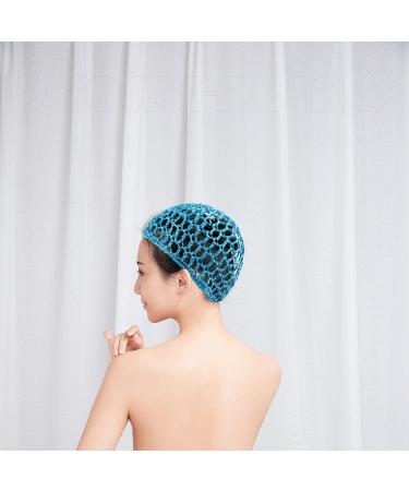 Framendino 3 Pack Mesh Crochet Hair Net Snood Hat for Thick Hair - Blue, Black, Khaki - Buy Online on GoSupps.com