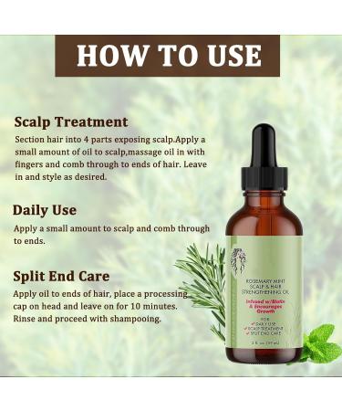 MieIIe Rosemary Oil for Hair Organic Rosemary Mint Scalp & Hair Strengthening Oil for Hair Growth Split End Treatment Dry Scalp - Buy Online on GoSupps.com