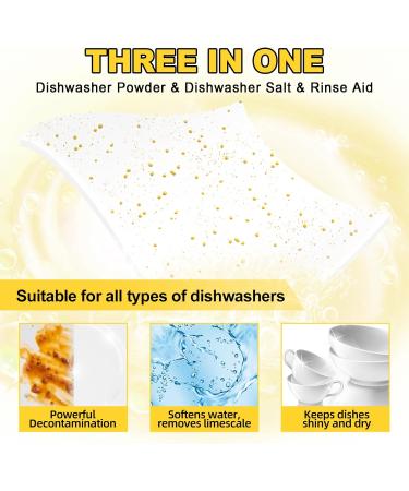 Eco Dishwasher Detergent Sheets - 160 Loads Citrus Lemon Scent Plastic-Free & High-Efficiency Enzyme Strips for Sparkling Clean Dishes - Buy Online on GoSupps.com