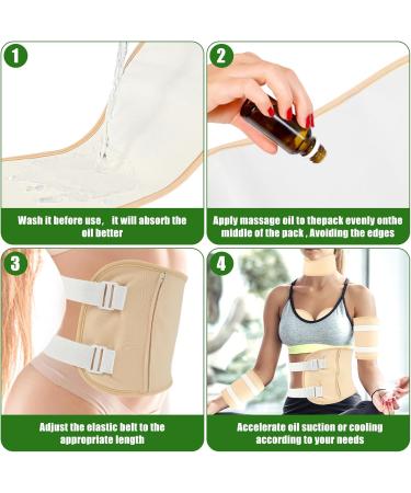 6 Pack Oil Wrap Pack for Waist Neck Thyroid Knee Oil Liver Wrap Pack Kit Oil Wrap Organic Cotton Flannel Reusable Oil Compress Wrap Pad for Liver Detox Inflammation - Buy Online on GoSupps.com