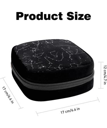 GIAPB Period Bag | Sanitary Napkin Storage & Makeup Pouch | Boreal Sky Map Color2118 - Buy Online on GoSupps.com