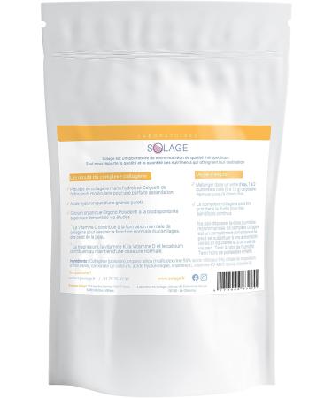 COLLAGEN MIX - Marine Collagen Peptides + Hyaluronic Acid - 8 Bio Active Elements. Flexibility of Skin Joints and Muscles - Food Supplement Made in France. SOLAGE - Buy Online on GoSupps.com