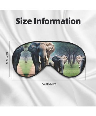 Shop Elephant Family Print Unisex Sleeping Eye Mask - Soft Comfortable Light-Blocking | International Shipping Available - Buy Online on GoSupps.com